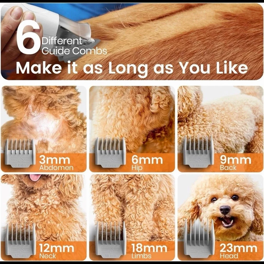 Oneisall Dog Grooming Vacuum, Pet Grooming Vacuum with Clipper Nail Grinder, 1.5